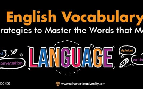 English Vocabulary: strategies to master the words that mater