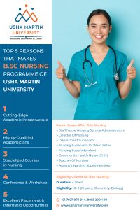 Top 5 Reasons That Makes B.sc Nursing Programme of Usha Martin University Best in The Ranchi. 