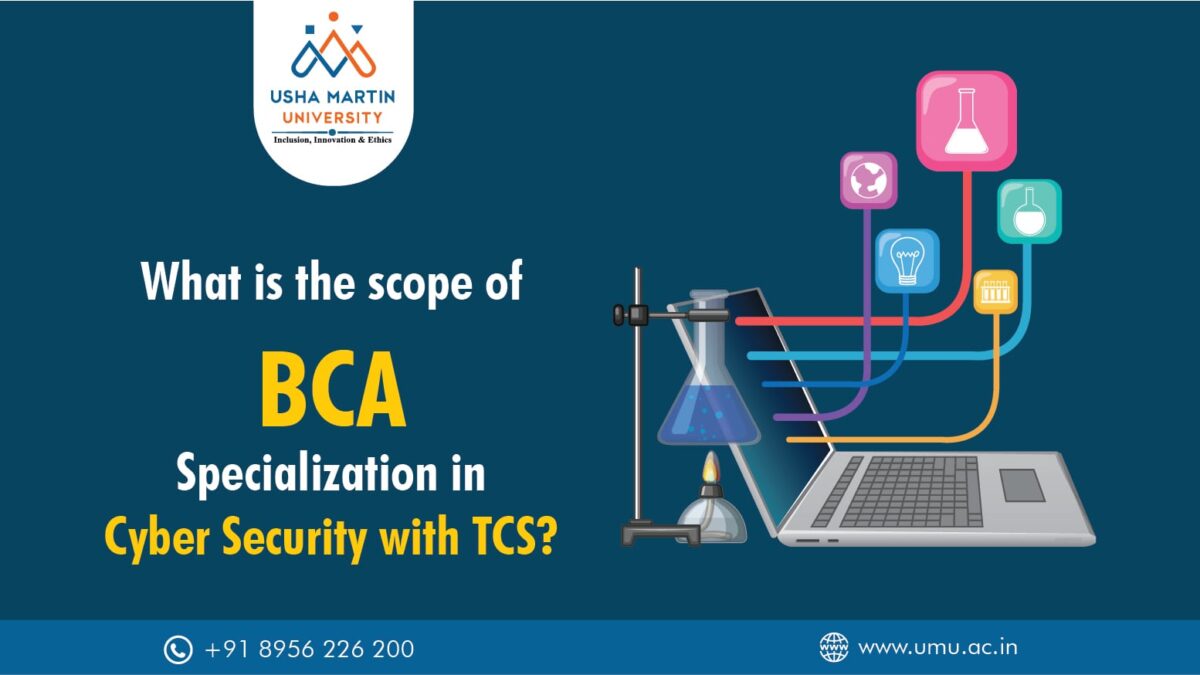 What is the scope of BCA specialization in cyber security with TCS