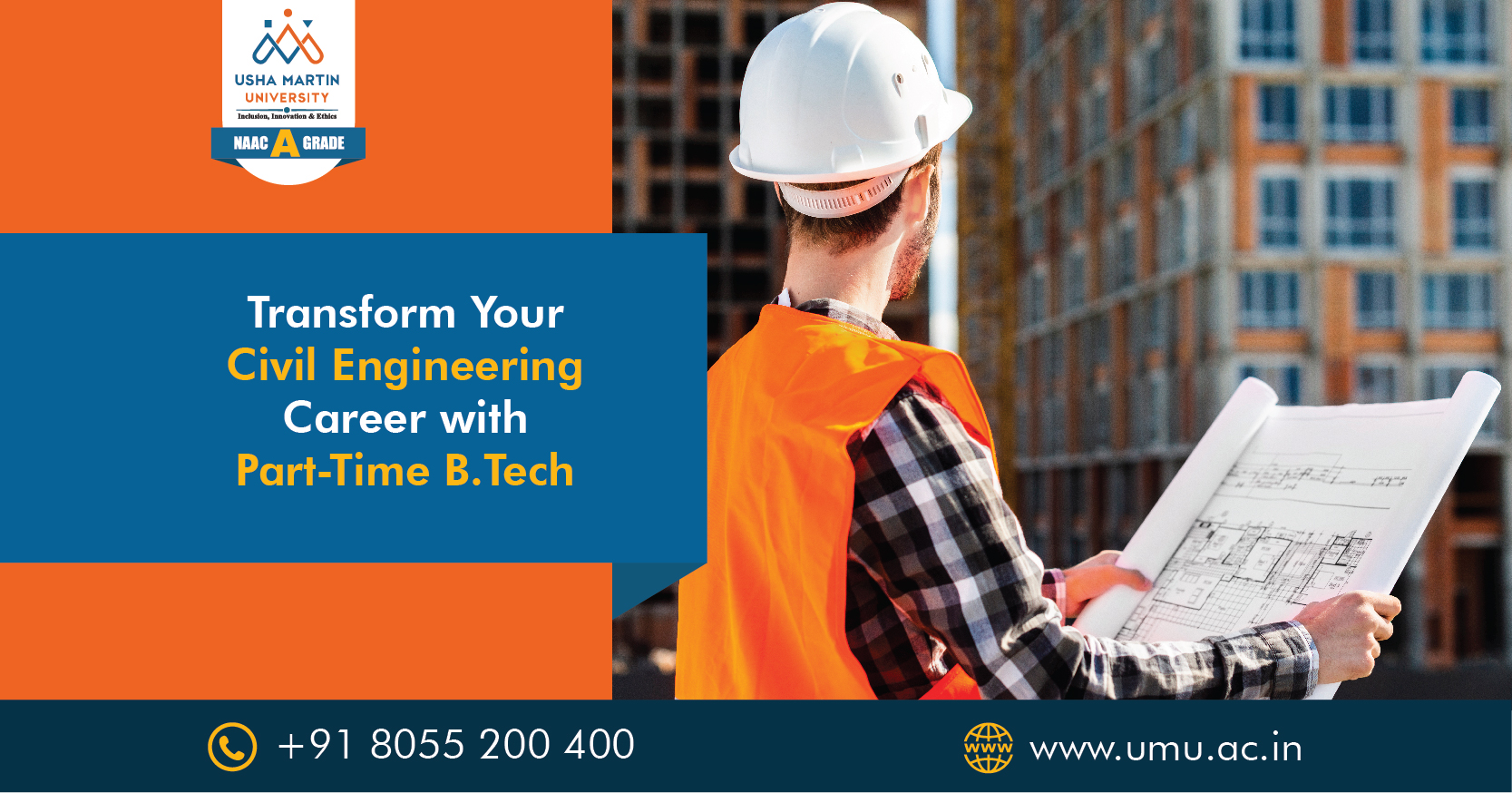 Call Times Engineering Transform Your Civil Engineering Career with Part-Time BTech