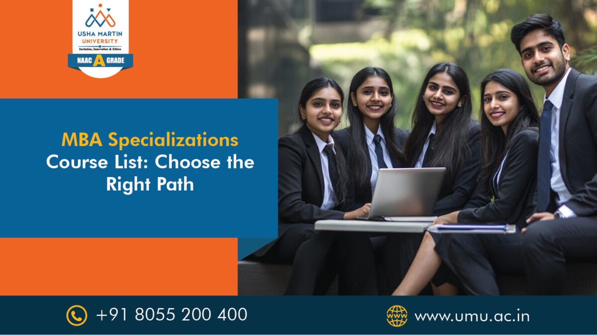 mba specializations Course list